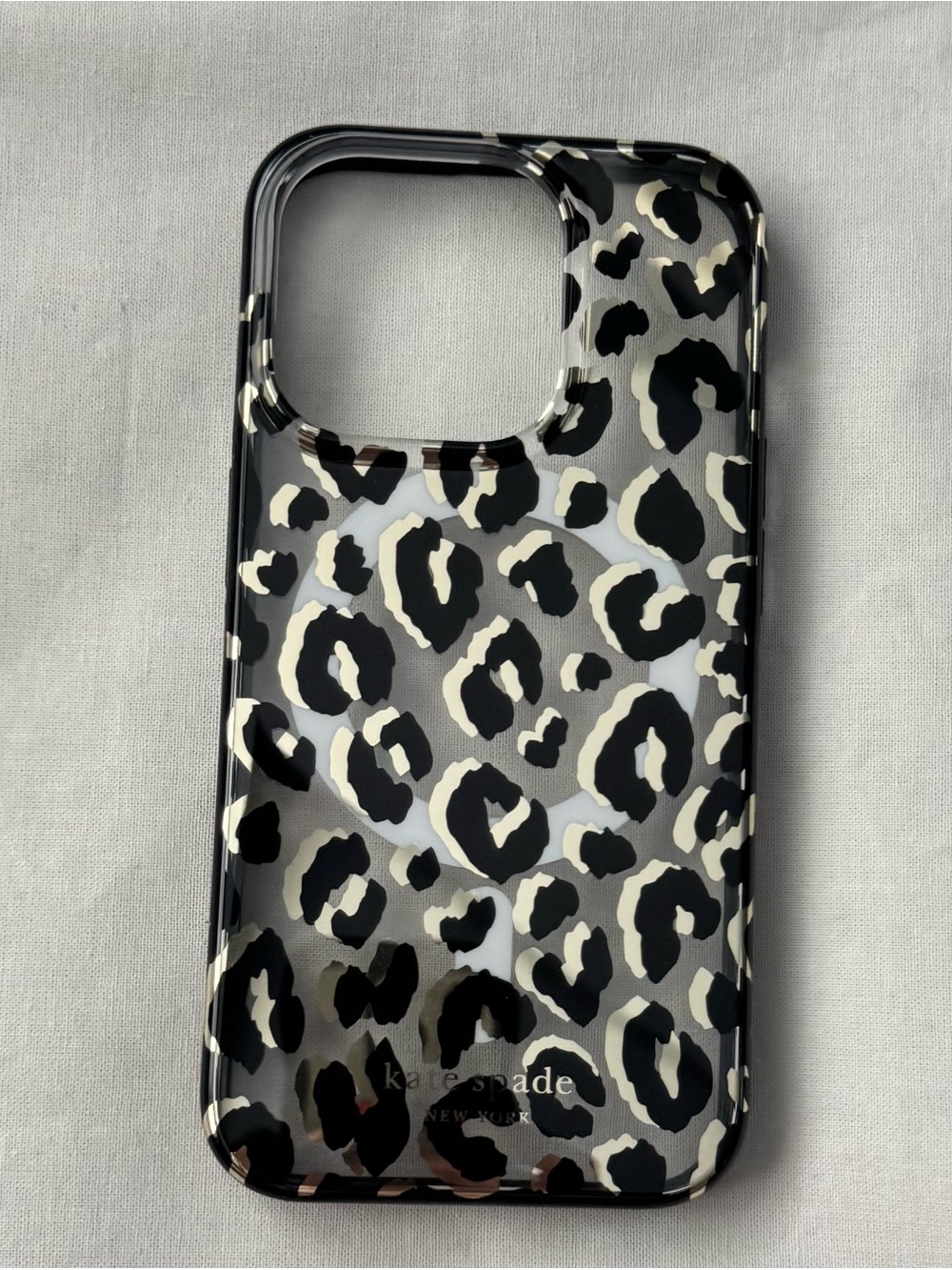 kate spade Black & gold MagSafe Leopard Print Phone Case - iPhone13Pro